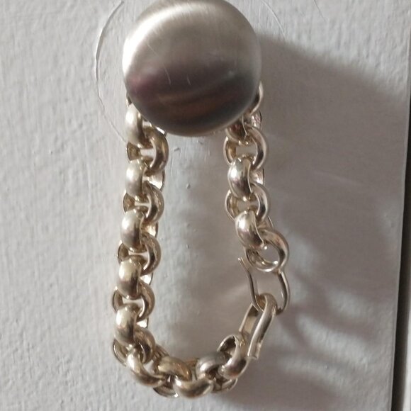 Vintage Large Link Women's Chunky Silver Plate Bracelet - Picture 8 of 9